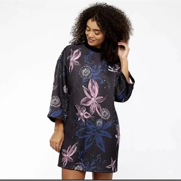 black mesh ruffle dress MEENA Women's Mesh Ruffle Long Sleeve Maxi Shirtdress - Size XS